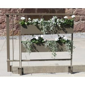 Dieda Linus Blumenkasten Füllung Eckig Aluminium 100 cm x 100 cm Taupe