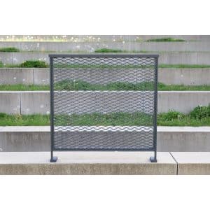 Dieda Linus Streckgitter Füllung Eckig Aluminium 100 cm x 100 cm Anthrazit