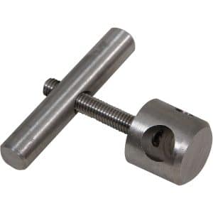 Dieda Rundstabhalter Edelstahl V2A für Geländerstütze aus Holz