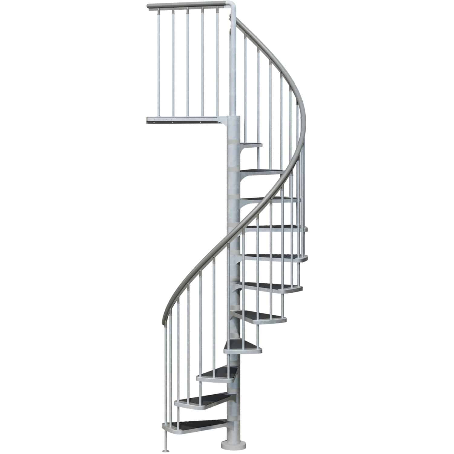 Dolle Außenspindeltreppe Gardenspin mit TRIMAX-Stufen Ø 125 cm Höhe bis 329 cm