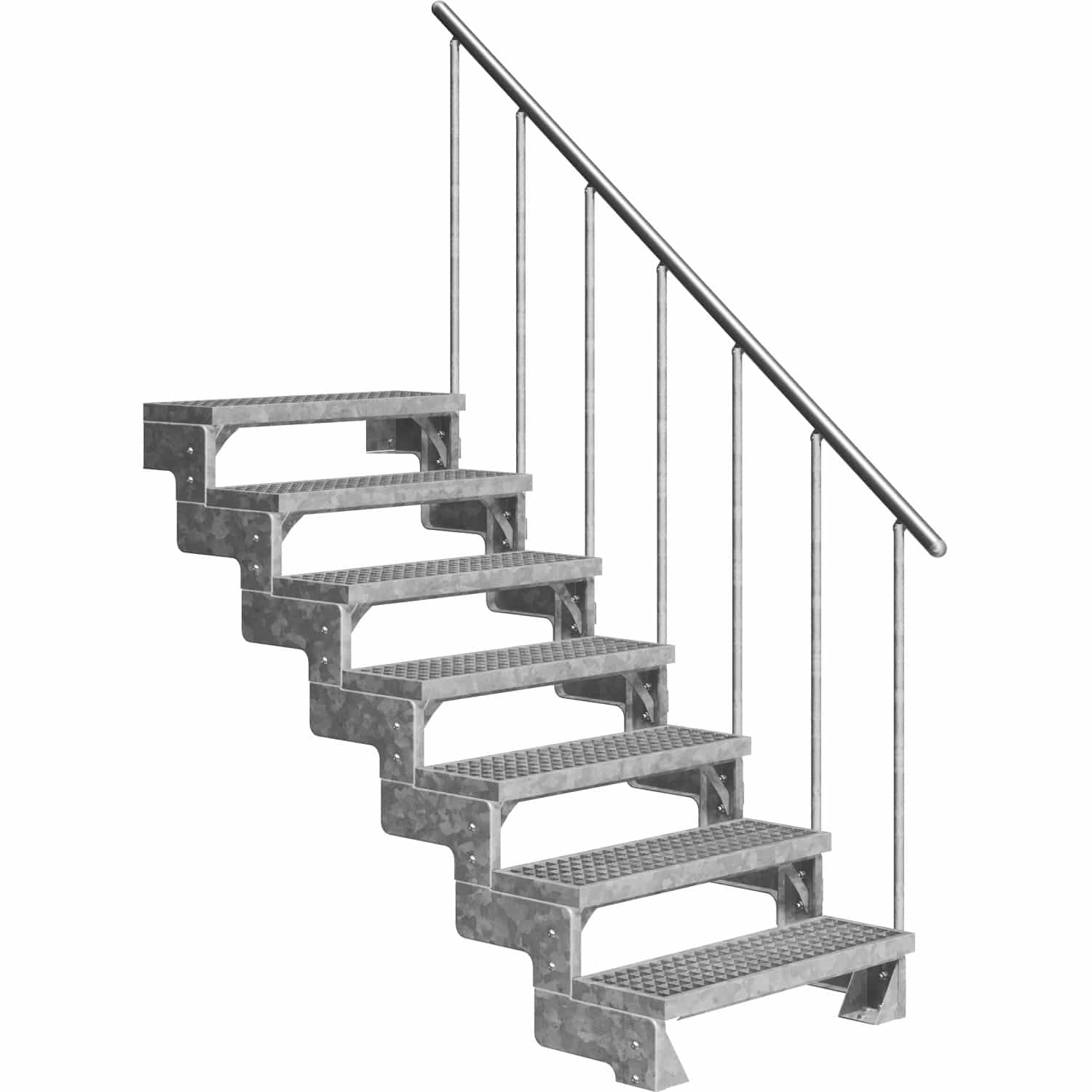 Dolle Außentreppe Gardentop 7 Gitterroststufen 80 cm inkl. Geländer