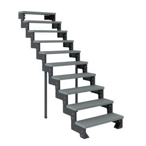 Dolle Außentreppe Gardentop Anthrazit 10 Stufen 100 cm Grau Ohne Geländer