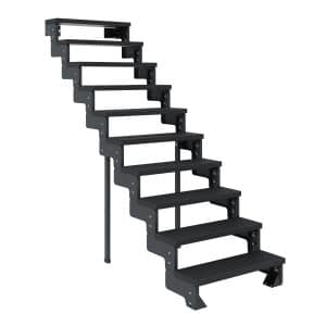 Dolle Außentreppe Gardentop Anthrazit 10 Stufen 80 cm Anthrazit Ohne Geländer