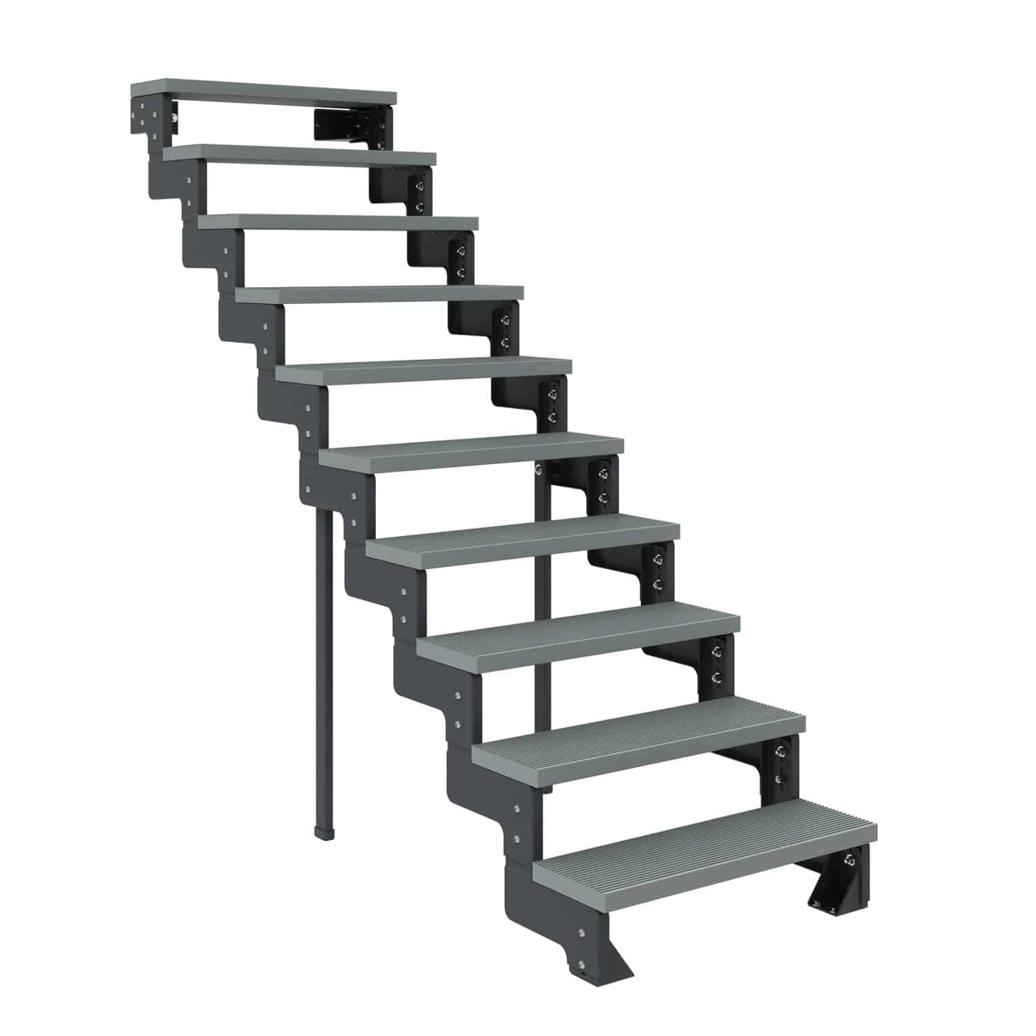 Dolle Außentreppe Gardentop Anthrazit 10 Stufen 80 cm Grau Ohne Geländer