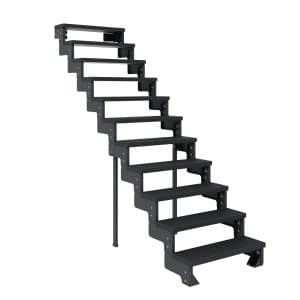 Dolle Außentreppe Gardentop Anthrazit 11 Stufen 80 cm Anthrazit Ohne Geländer