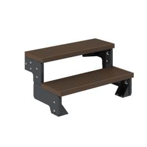 Dolle Außentreppe Gardentop Anthrazit 2 Stufen 100 cm Braun Ohne Geländer