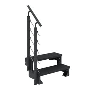 Dolle Außentreppe Gardentop Anthrazit 2 Stufen 80 cm Anthrazit inkl. Geländer