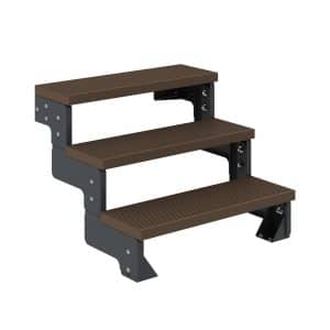 Dolle Außentreppe Gardentop Anthrazit 3 Stufen 100 cm Braun Ohne Geländer