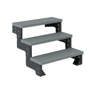 Dolle Außentreppe Gardentop Anthrazit 3 Stufen 80 cm Grau Ohne Geländer