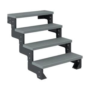 Dolle Außentreppe Gardentop Anthrazit 4 Stufen 100 cm Grau Ohne Geländer