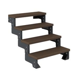 Dolle Außentreppe Gardentop Anthrazit 4 Stufen 80 cm Braun Ohne Geländer