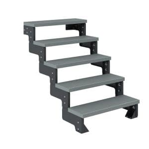 Dolle Außentreppe Gardentop Anthrazit 5 Stufen 100 cm Grau Ohne Geländer