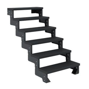 Dolle Außentreppe Gardentop Anthrazit 6 Stufen 80 cm Anthrazit Ohne Geländer