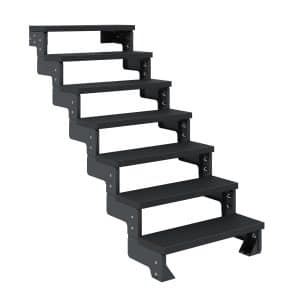 Dolle Außentreppe Gardentop Anthrazit 7 Stufen 100 cm Anthrazit Ohne Geländer