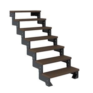 Dolle Außentreppe Gardentop Anthrazit 7 Stufen 80 cm Braun Ohne Geländer