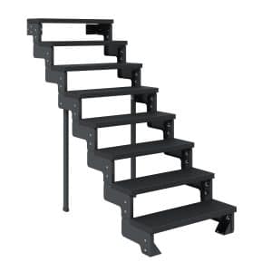 Dolle Außentreppe Gardentop Anthrazit 8 Stufen 80 cm Anthrazit Ohne Geländer