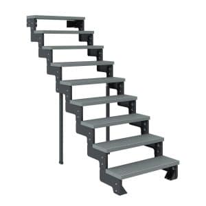 Dolle Außentreppe Gardentop Anthrazit 9 Stufen 100 cm Grau Ohne Geländer