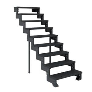 Dolle Außentreppe Gardentop Anthrazit 9 Stufen 80 cm Anthrazit Ohne Geländer