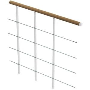 Dolle Brüstungsgeländer Boston Ergänzungsset 100 cm Weiß Handlauf Eiche FSC®