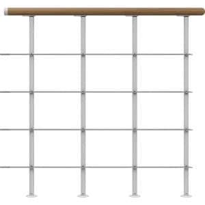 Dolle Brüstungsgeländer Boston Startset 100 cm Weiß Handlauf Eiche FSC®