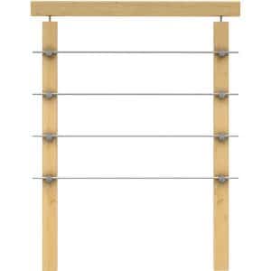 Dolle Brüstungsgeländer zu Raumspartreppe Lyon Kiefer Edelstahlrohre 1 m FSC®