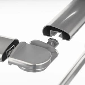 Dolle Eckverbindungsset für Geländerset Aluminium Tropfenform