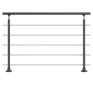 Dolle Geländer-Komplettset 150 cm Bodenmontage Anthrazit