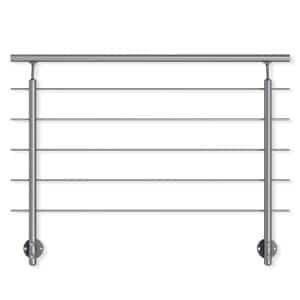 Dolle Geländer-Komplettset 150 cm Wandmontage Aluminium