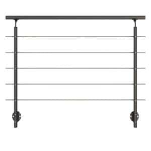 Dolle Geländer-Komplettset 150 cm Wandmontage Anthrazit