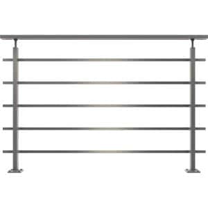 Dolle Geländerset Aluminium Eckig für Bodenmontage 150 cm