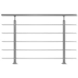 Dolle Geländerset Edelstahl 150 cm Bodenmontage
