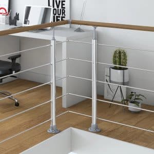 Dolle Geländerset mit Eichehandlauf für Bodenmontage 150 cm FSC®
