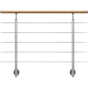 Dolle Geländerset mit Eichehandlauf für Seitenmontage 150 cm FSC®