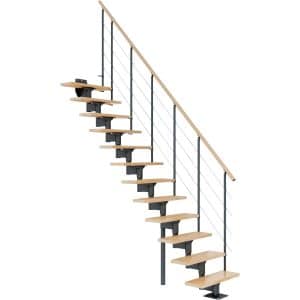 Dolle Mittelholmtreppe Boston Gerade Stufen Buche Metall Anthrazit FSC®