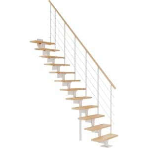 Dolle Mittelholmtreppe Boston Gerade Stufen Buche Metall Weiß FSC®