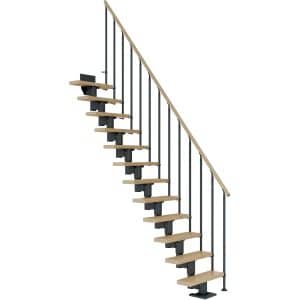 Dolle Mittelholmtreppe Dublin Ahorn Anthrazit GH bis 315 cm Gerade 75 cm