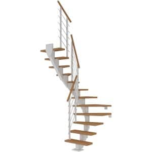 Dolle Mittelholmtreppe Frankfurt Eiche GH bis 301 cm 1/2 Gewendelt 65 cm FSC