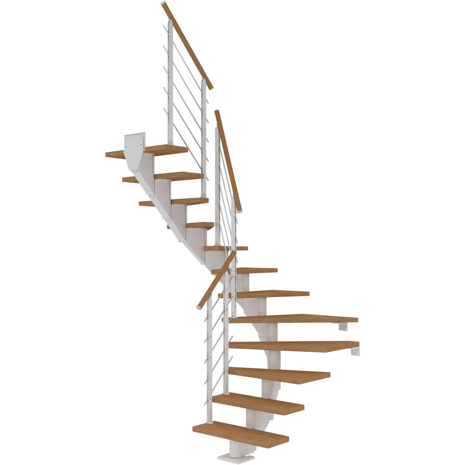 Dolle Mittelholmtreppe Hamburg Eiche GH bis 279 cm 1/2 Gewendelt 85 cm FSC