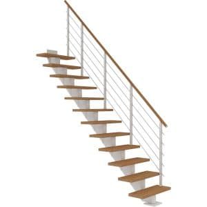 Dolle Mittelholmtreppe Hamburg Eiche GH bis 279 cm Gerade 75 cm FSC