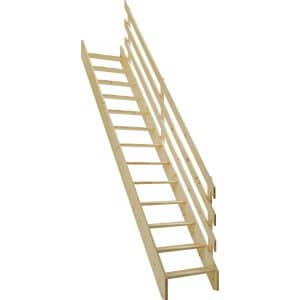 Dolle Raumspartreppe Burgau gerade Fichte unbehandelt FSC®