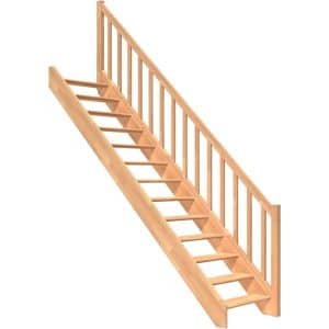 Dolle Raumspartreppe Paris Gerade Buche Rechteckstabgeländer FSC®