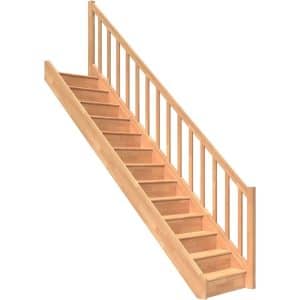 Dolle Raumspartreppe Paris Gerade Setzstufe Buche Rechteckstabgeländer FSC®