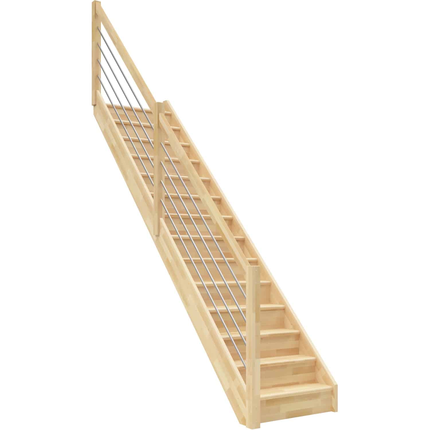 Dolle Raumspartreppe Paris Gerade Setzstufen Buche Edelstahlgeländer ...