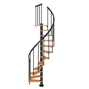 Dolle Spindeltreppe Calgary Ø 120 cm Metallelemente Anthrazit 11 Stufen FSC®