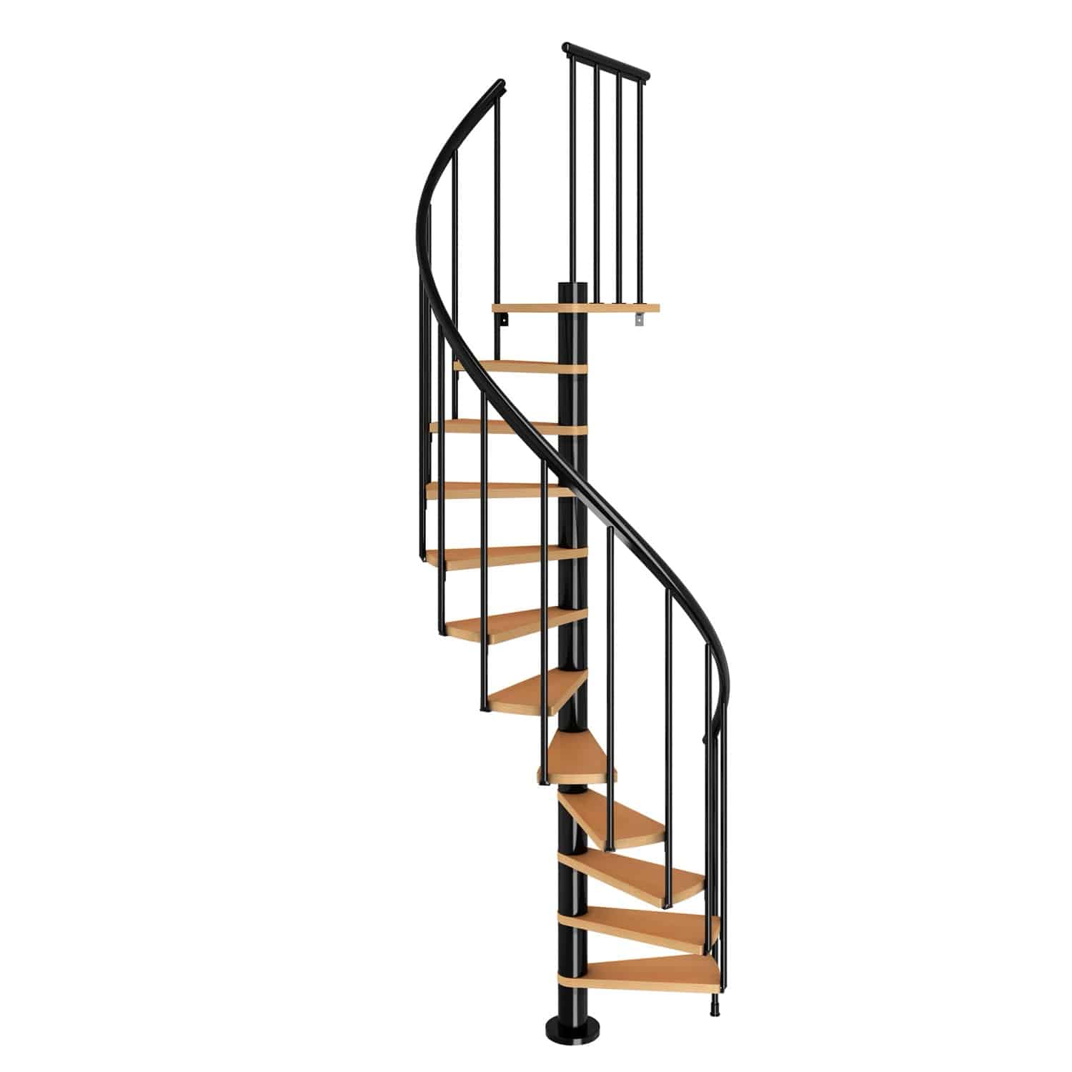 Dolle Spindeltreppe Calgary Ø 140 cm Metallelemente Anthrazit 11 Stufen FSC®