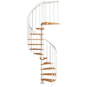 Dolle Spindeltreppe Montreal Ø 140 cm Metallelemente Weiß 11 Stufen FSC®