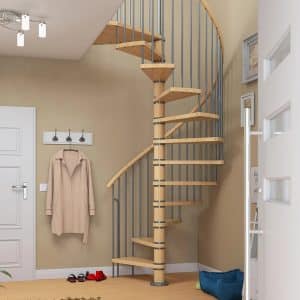 Dolle Spindeltreppe Winnipeg Buche geölt Höhe bis 270 cm Ø 120 cm FSC®