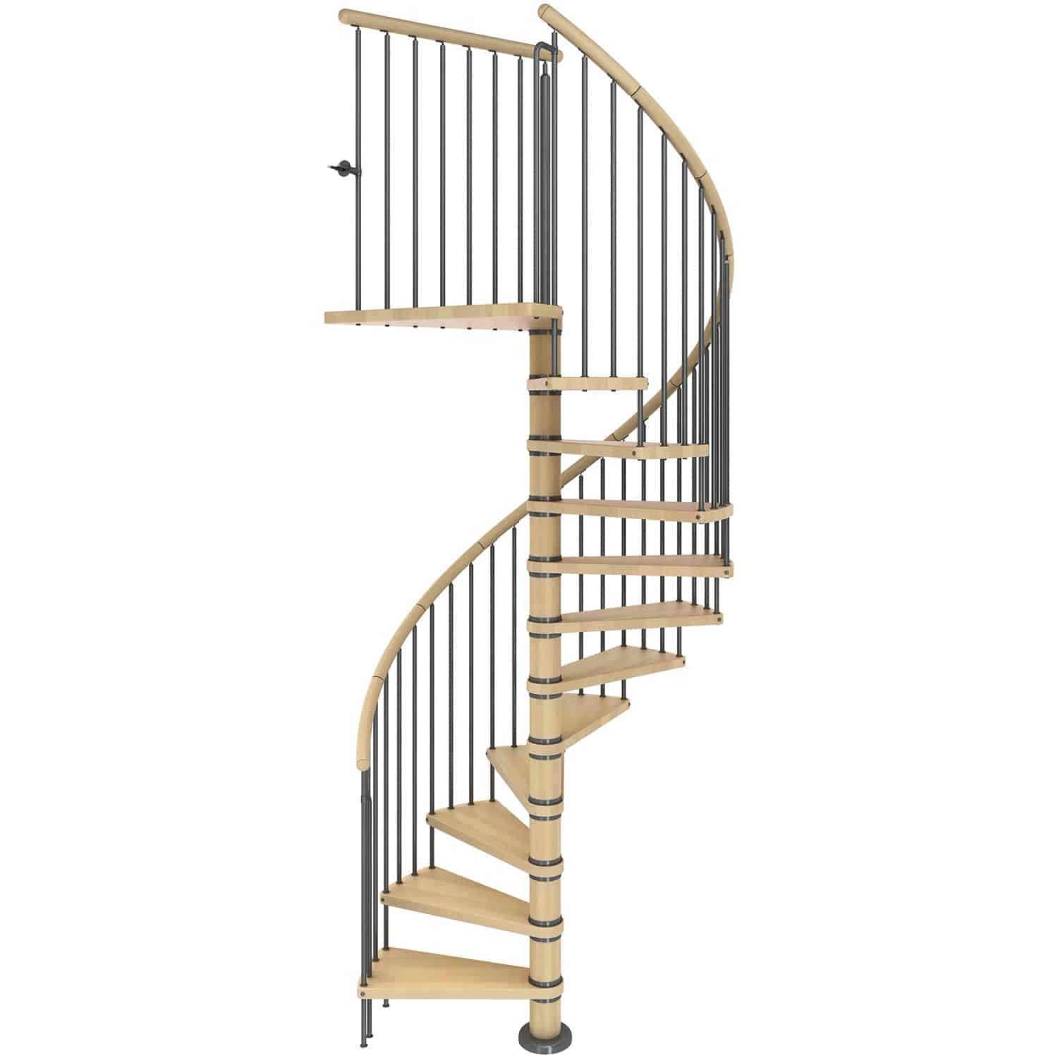Dolle Spindeltreppe Winnipeg Buche geölt Höhe bis 270 cm Ø 140 cm FSC®
