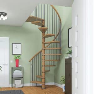 Dolle Spindeltreppe Winnipeg Eiche geölt Höhe bis 270 cm Ø 140 cm FSC®