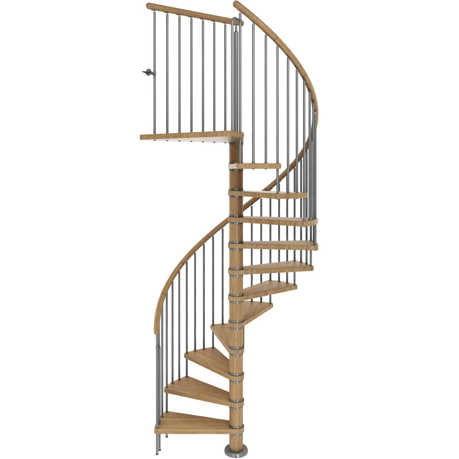 Dolle Spindeltreppe Winnipeg Eiche geölt Höhe bis 315 cm Ø 120 cm FSC